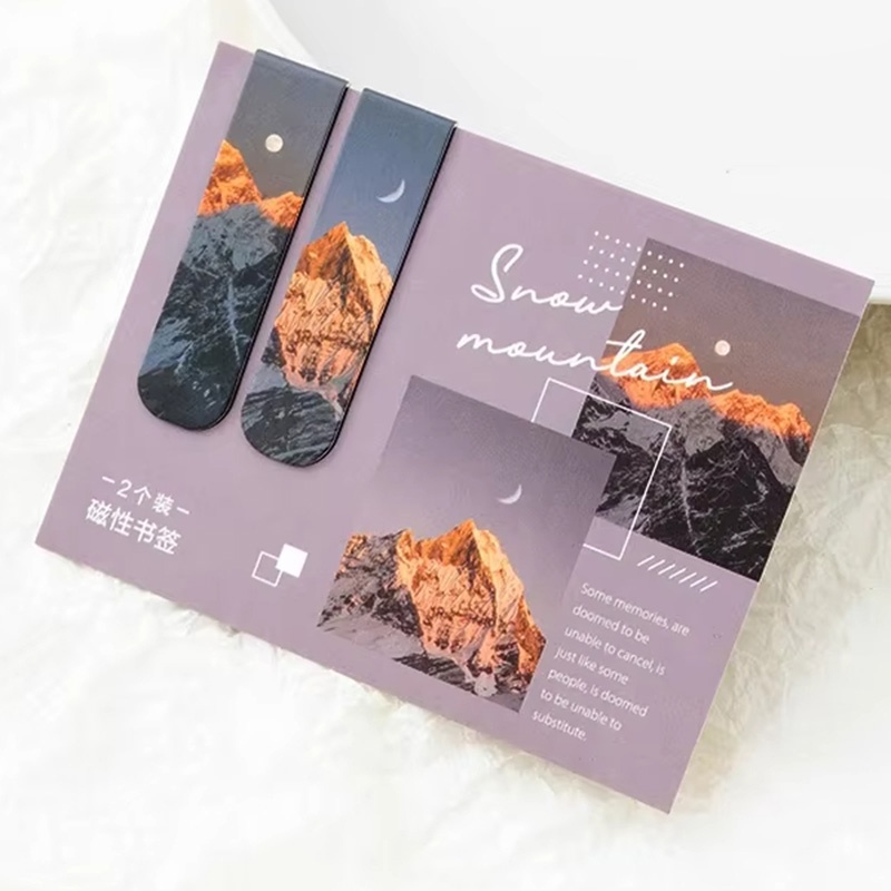 Paperclip Magnetic Set - 2Pcs 자기 책갈피 아름다운 풍경 자기