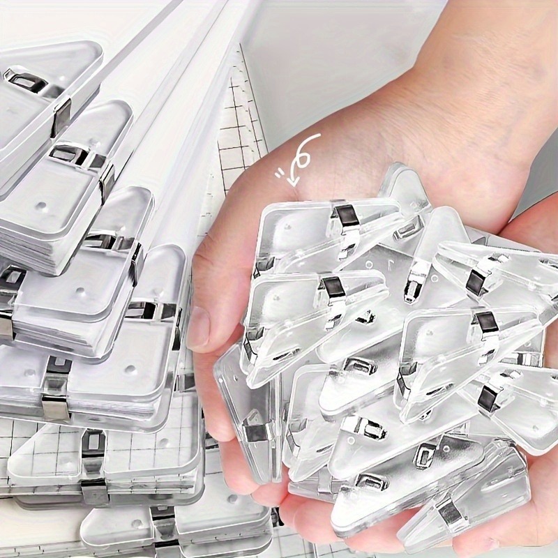 Binder Clip Assorted - 22개 클리어 삼각형 클립 세트 |
