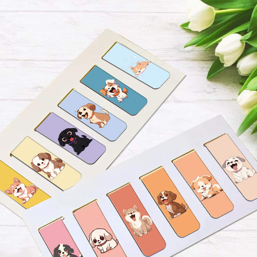 12 Pcs 만화 강아지 자기 북마크: 교사와 학생을  - Bookmark Magnetic Clip 리뷰 및 가격