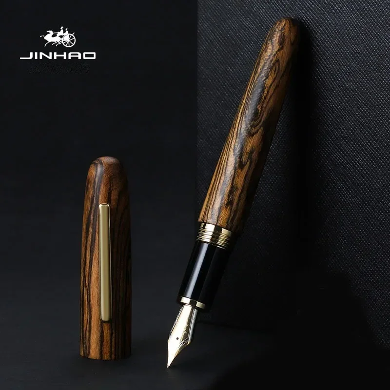Jinhao 9056 천연 나무 수제 만년필 M/F 펜 - Stationery Supplies Business 리뷰 및 가격