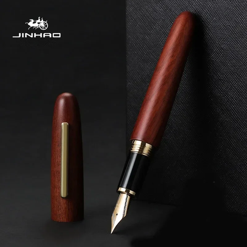 Jinhao 9056 천연 나무 수제 만년필 M/F 펜 - Stationery Supplies Business 리뷰 및 가격