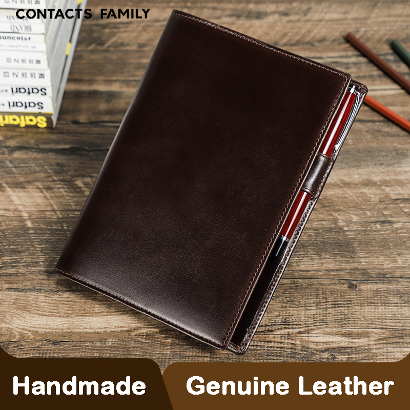 수제 가죽 A5 노트북, 펜꽂이 노트북 커버, 비즈니스 - Stationery Supplies Business 리뷰 및 가격