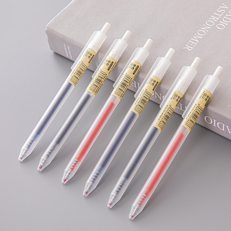 6/10Pcs 0.5mm 개폐식 젤 펜 세트 검정/파랑 - Stationery Supplies Business 리뷰 및 가격