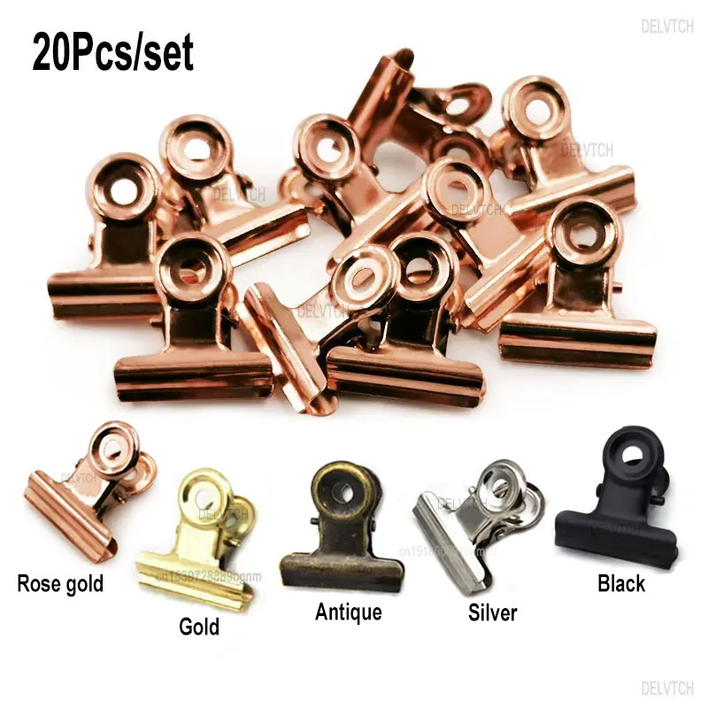 20개/세트 21mm*23mm 원형 금속 클립 티켓 종 - Binder Clip Assorted 리뷰 및 가격