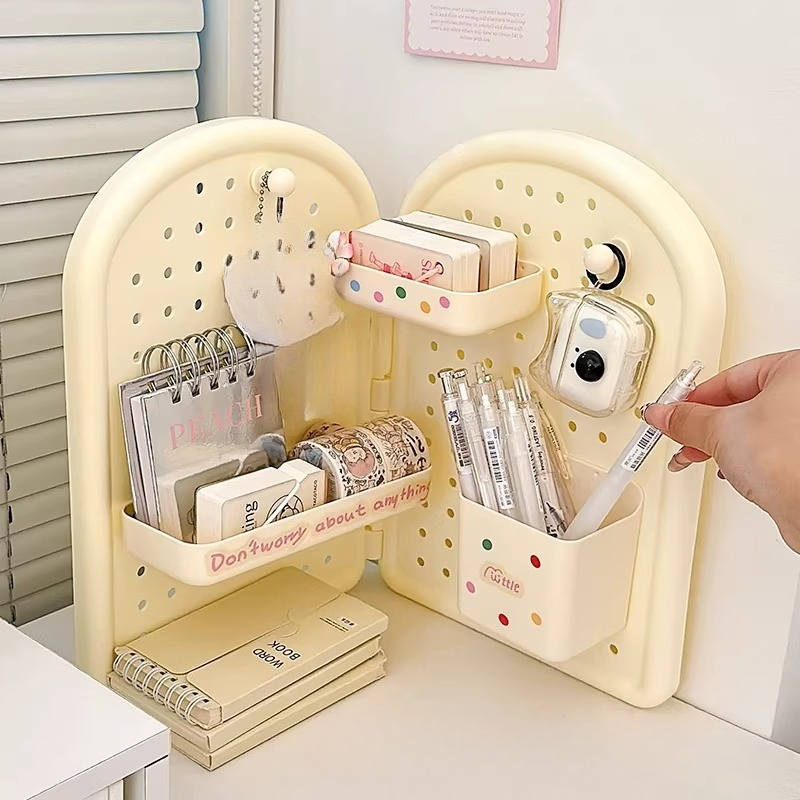 귀여운 접이식 코너 페그보드 책상 정리함, 탈부착 가능 - Ideal Stationery & Office Supply 리뷰 및 가격